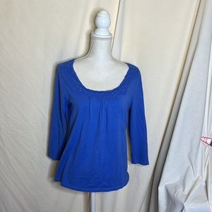 Blue Bobbie Brooks Blouse, EUC, Small